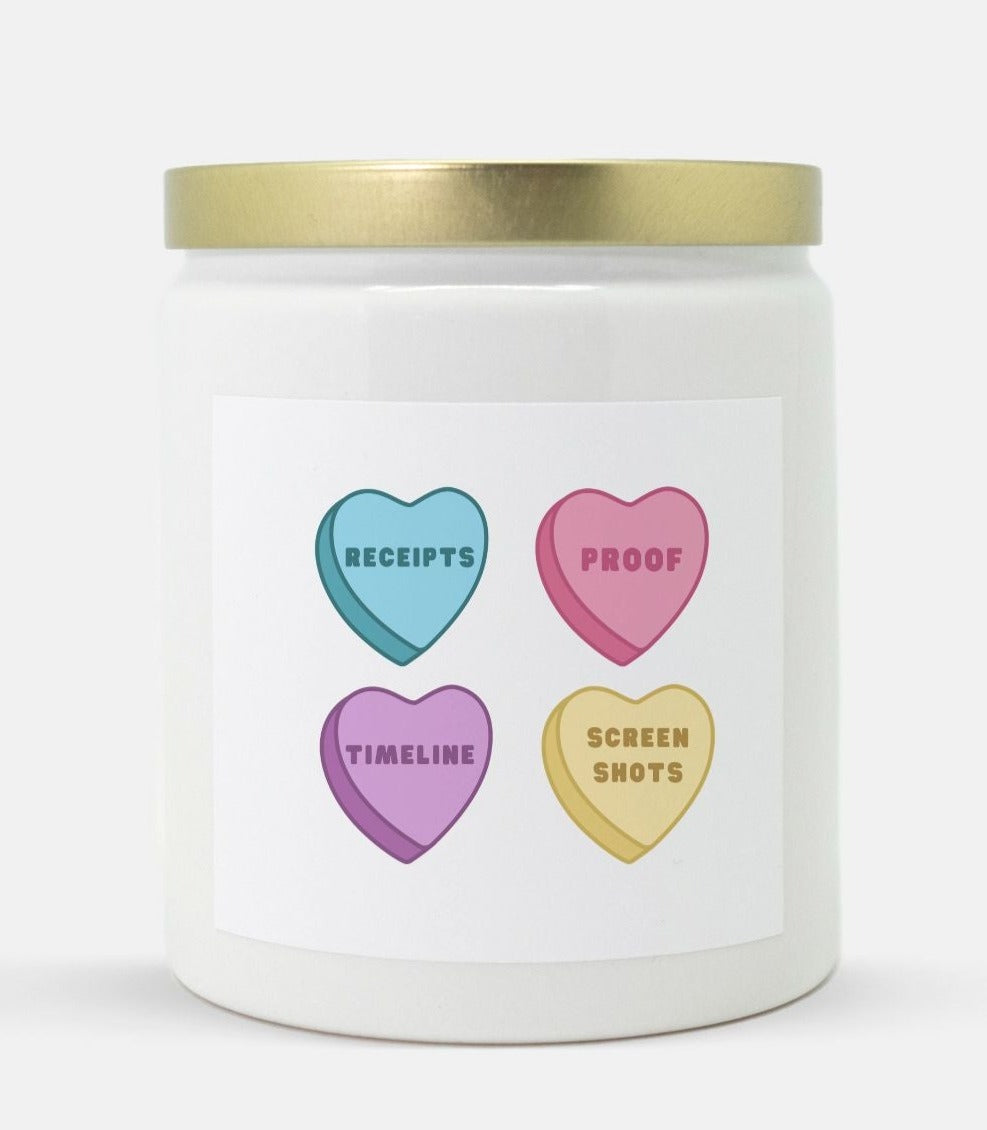 Receipts Proof Timeline Screenshots Hearts Candle