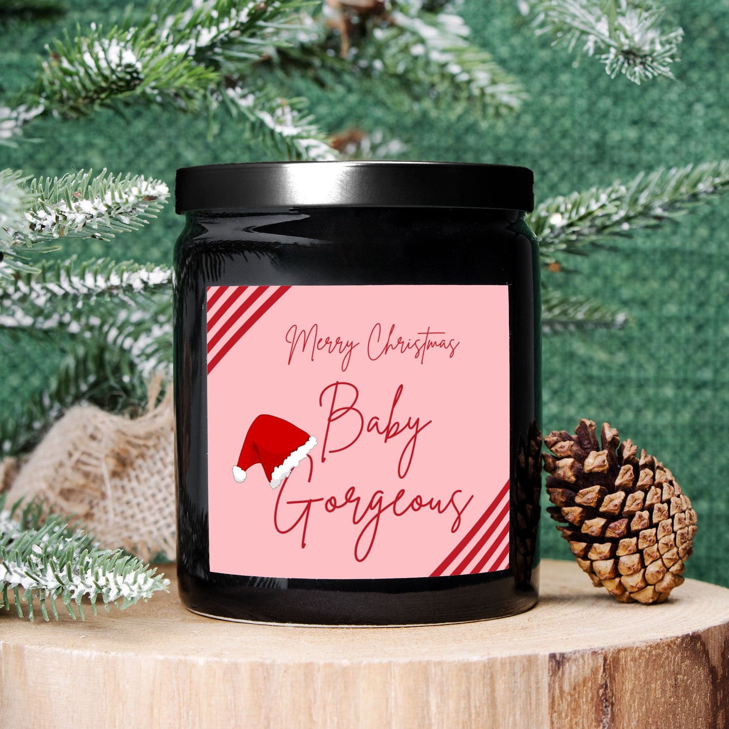 Merry Christmas Baby Gorgeous Candle (Black)