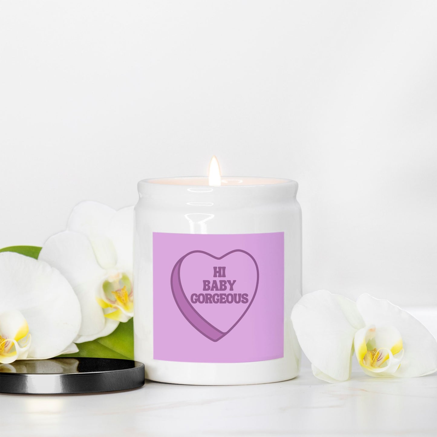 Hi Baby Gorgeous heart candle