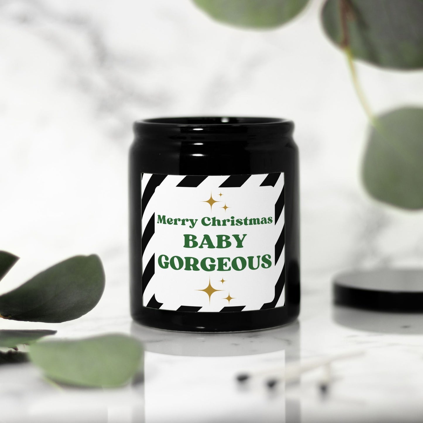 Merry Christmas Baby Gorgeous Candle (Black)