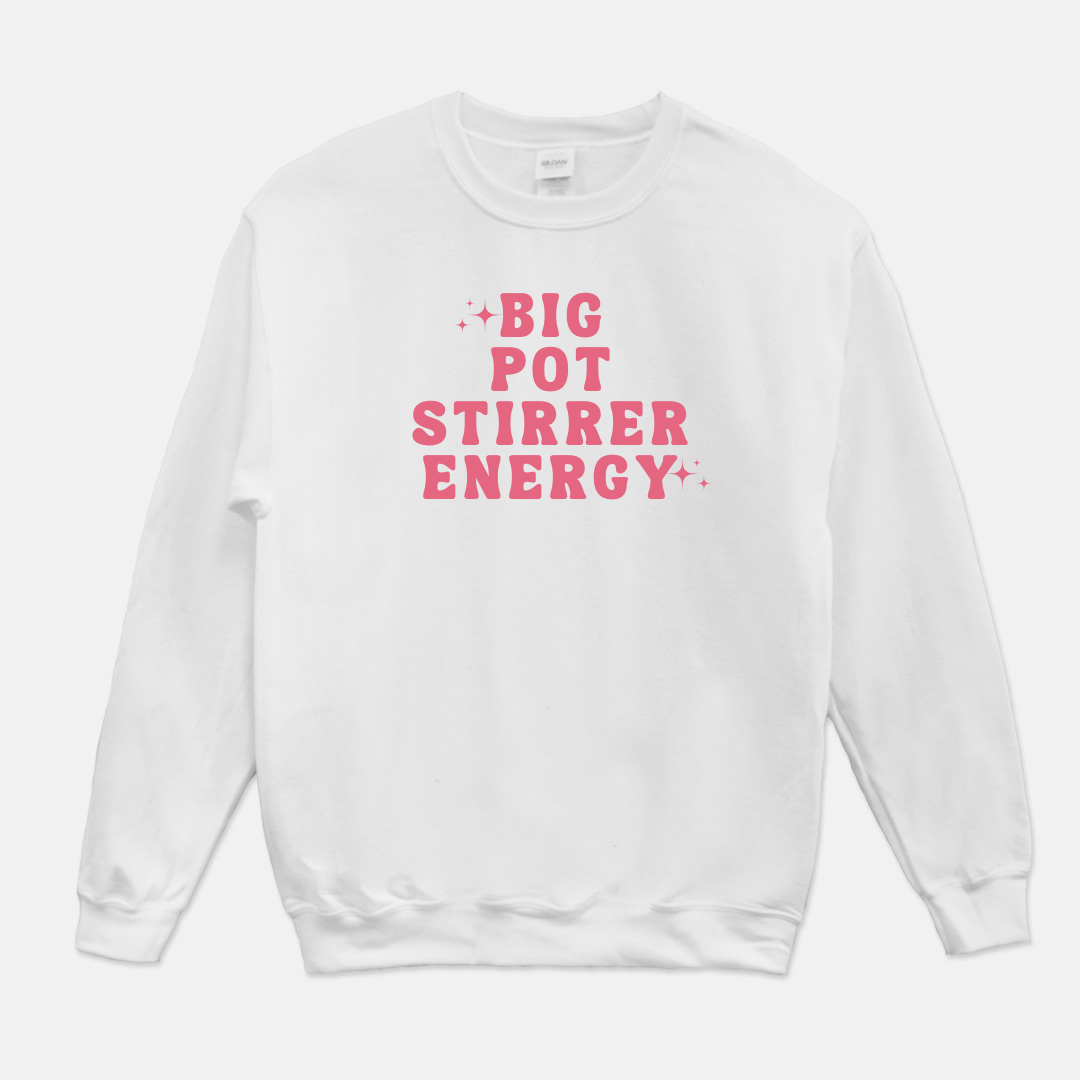 Big Pot Stirrer Energy Sweatshirt (Pink & White)