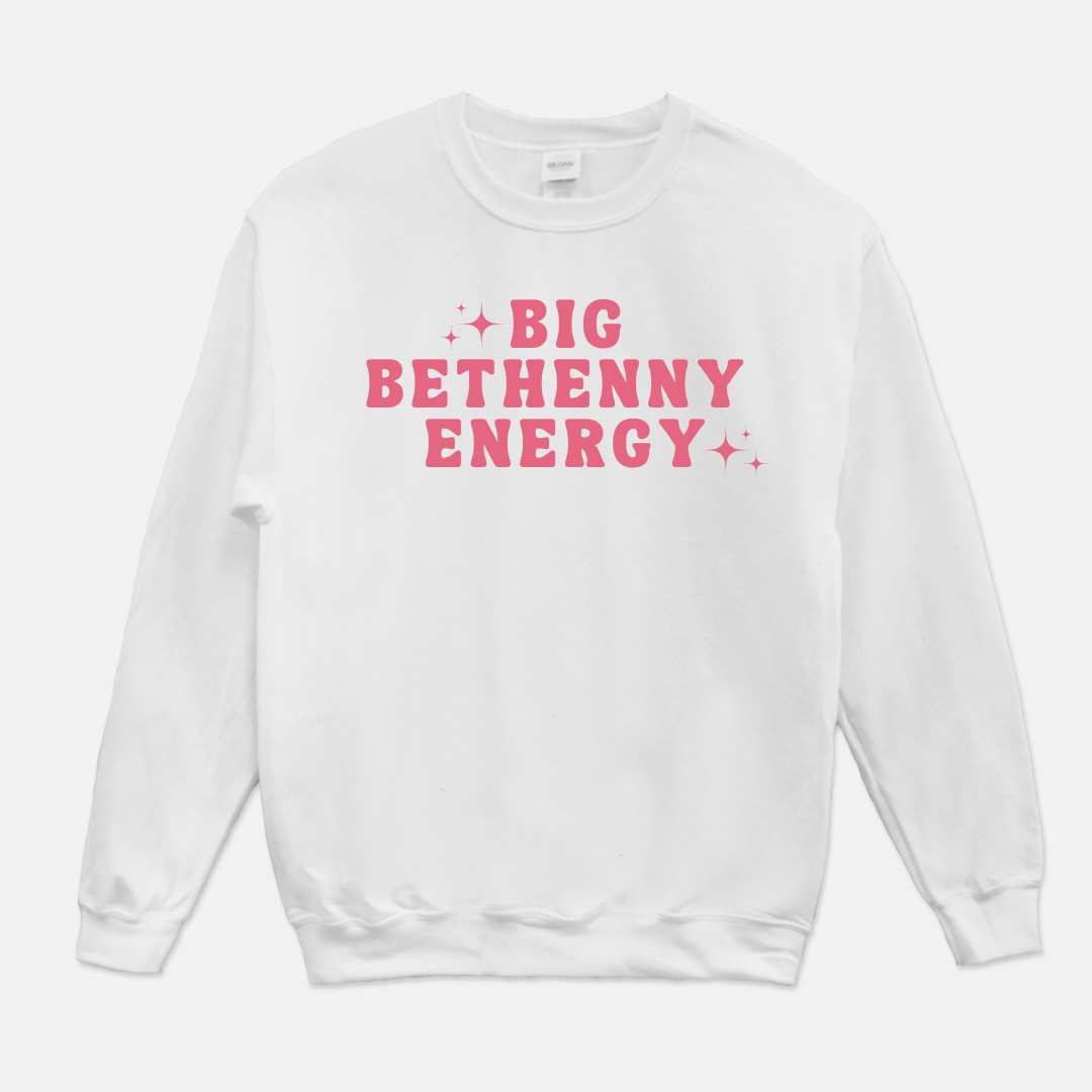 Big Bethenny Energy Sweatshirt (Pink & White)