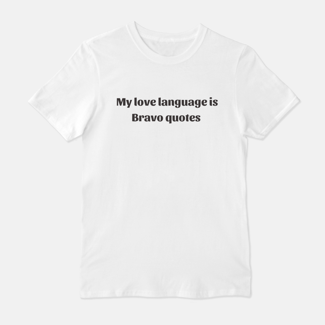Bravo Love Language Unisex Shirt (White & Gray)
