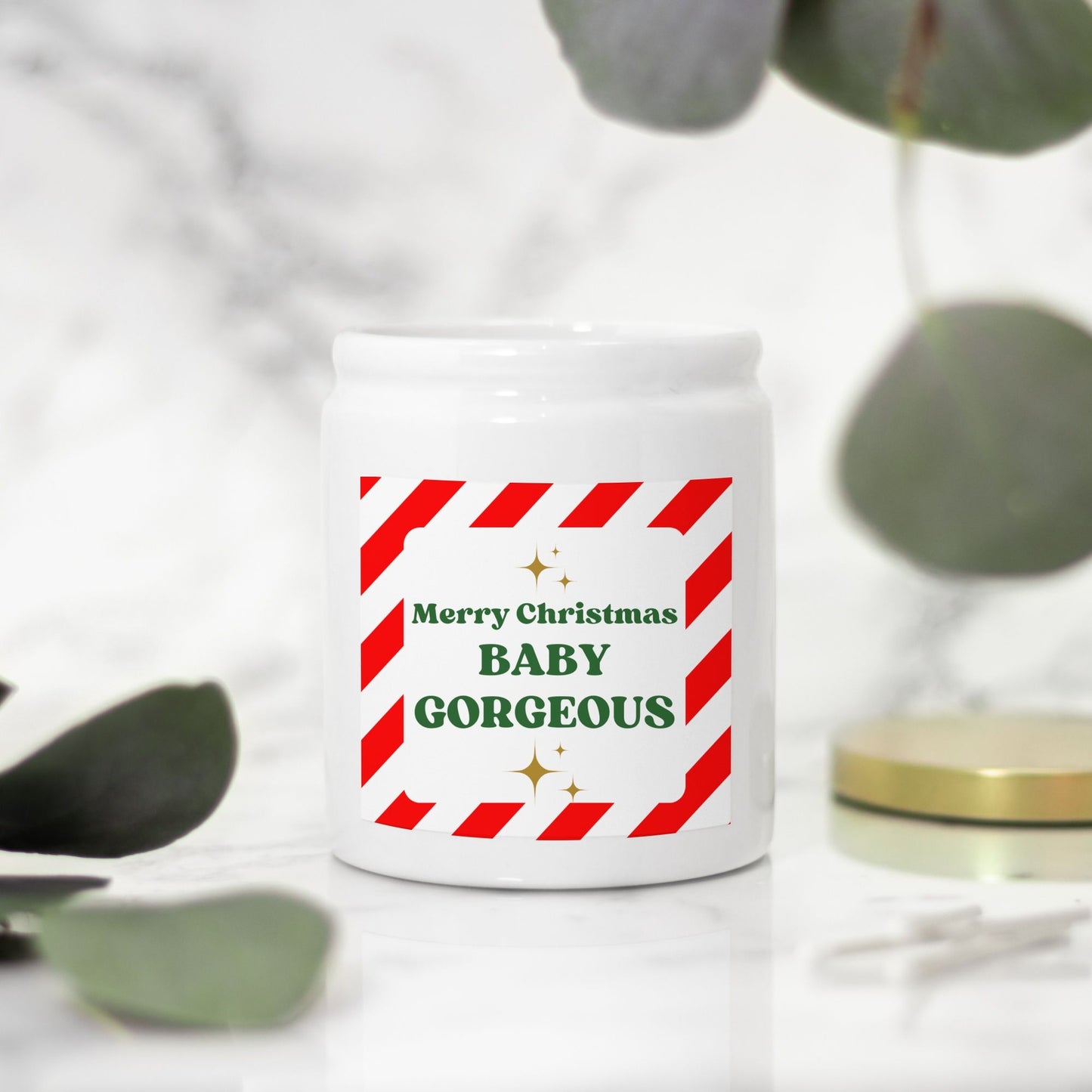 Merry Christmas Baby Gorgeous Candle (White)