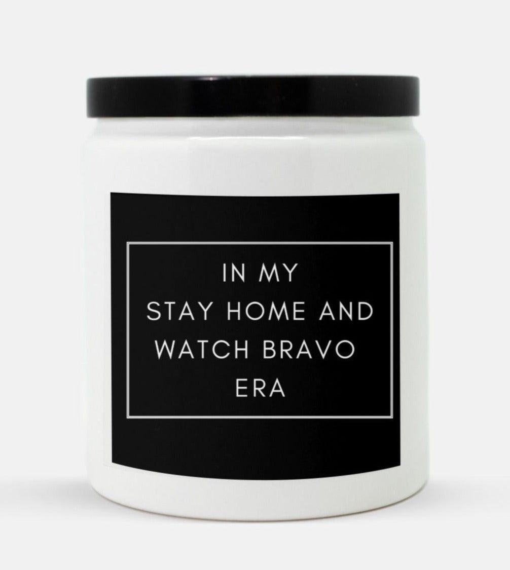 Stay Home And Watch Bravo Era Candle (White)