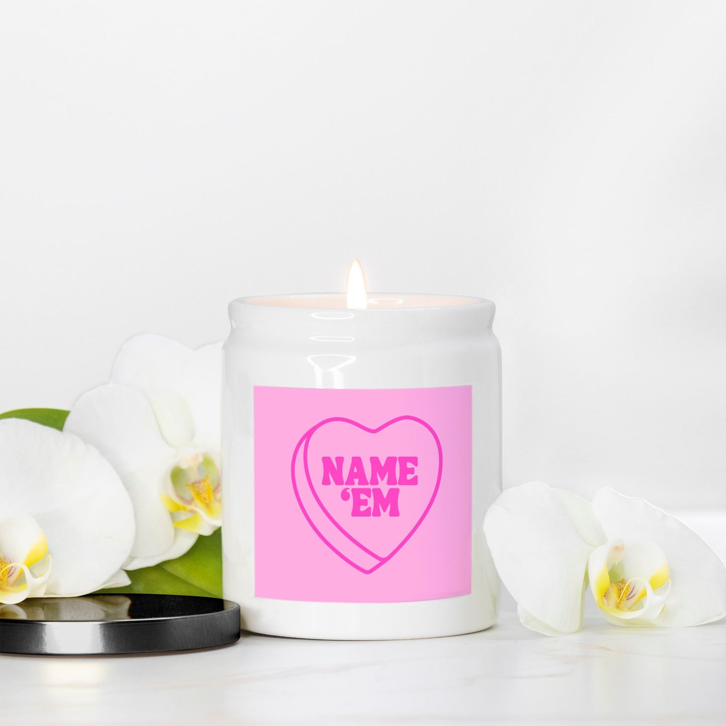 Name 'Em Heart Candle