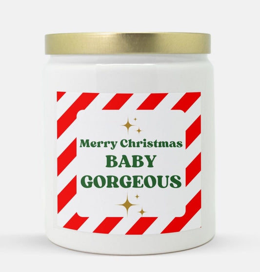 Merry Christmas Baby Gorgeous Candle (White)