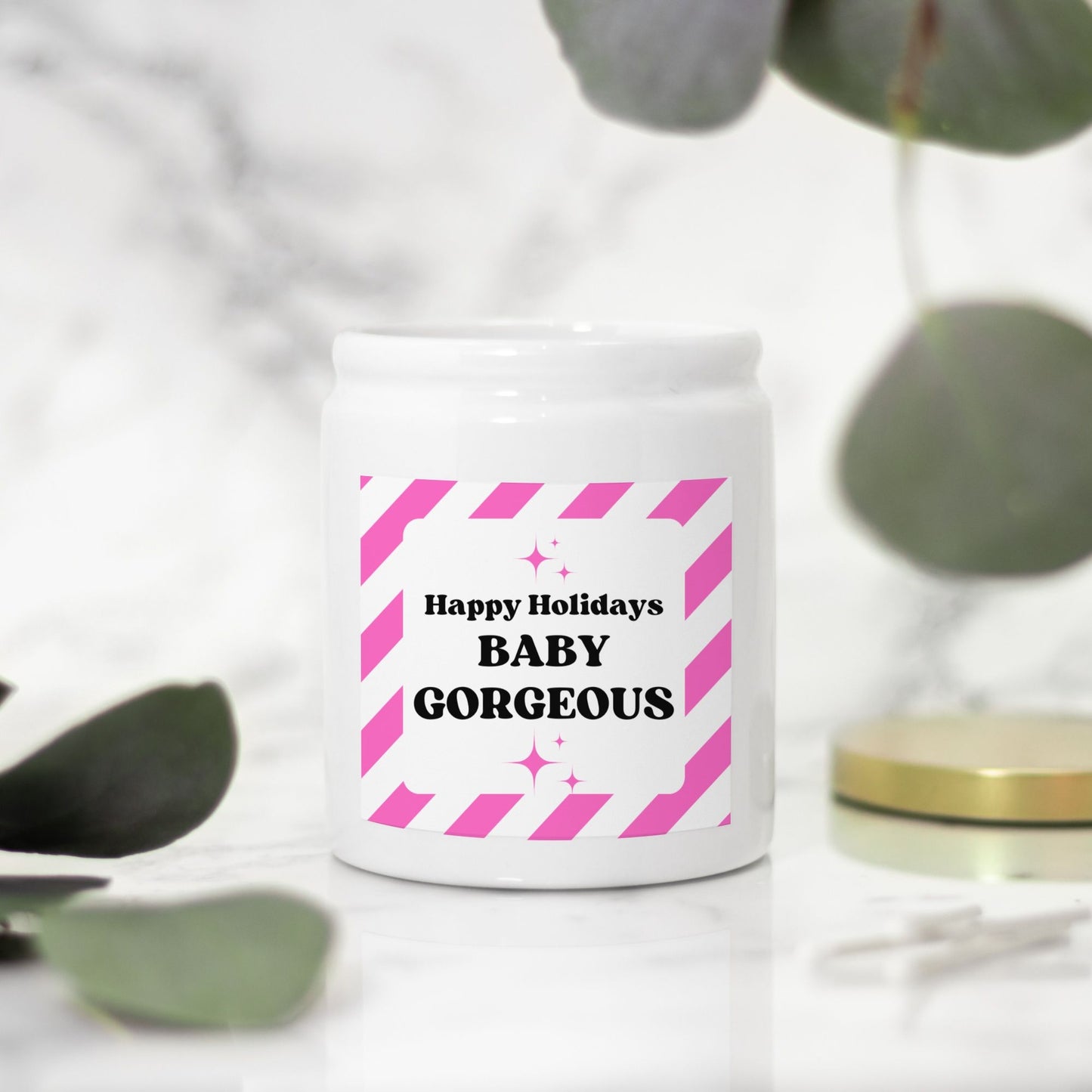 Happy Holidays Baby Gorgeous Candle (Pink)