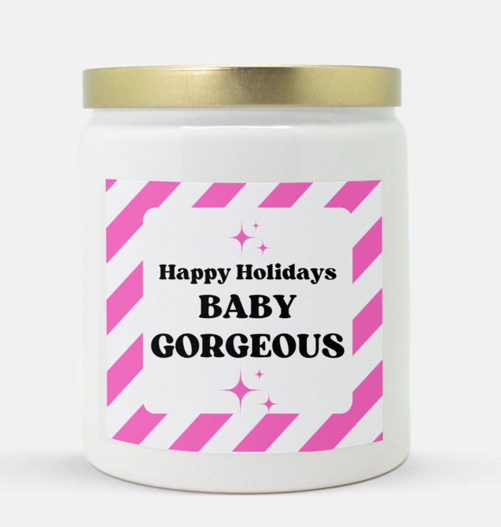 Happy Holidays Baby Gorgeous Candle (Pink)