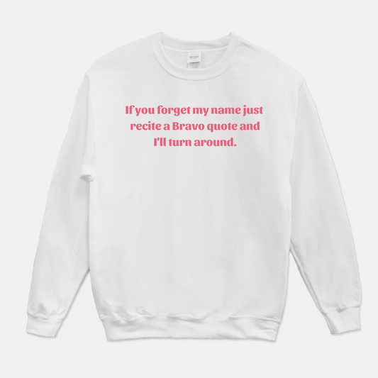 I'll Turn Around Sweatshirt (Pink & White)