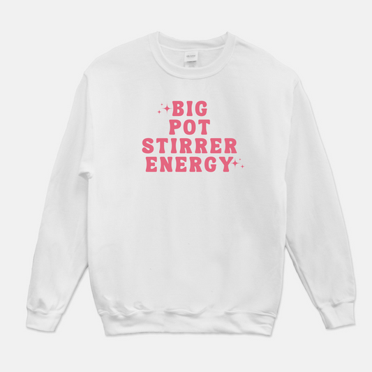 Big Pot Stirrer Energy Sweatshirt (Pink & White)