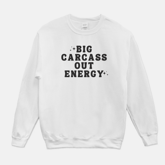 Big Carcass Out Energy Sweatshirt (White or Gray)
