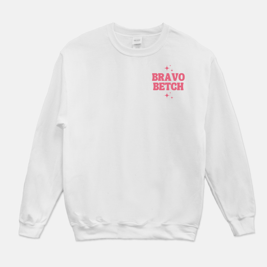 Bravo Betch Sweatshirt (Pink & White)