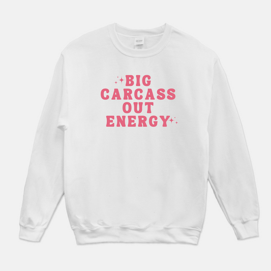 Big Carcass Out Energy Sweatshirt (Pink & White)