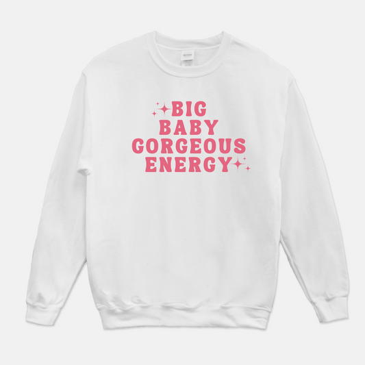 Big Baby Gorgeous Energy Sweatshirt (Pink & White)