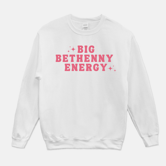 Big Bethenny Energy Sweatshirt (Pink & White)