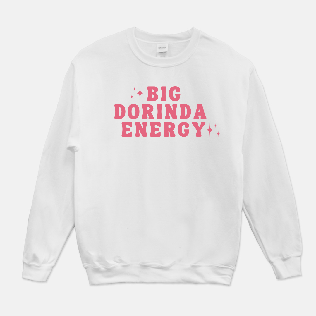 Big Dorinda Energy Sweatshirt (Pink & White)