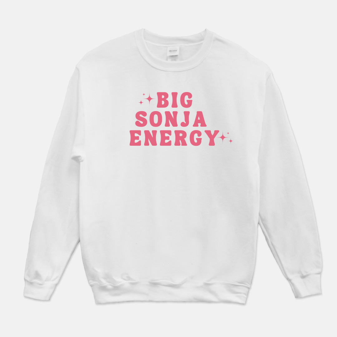 Big Sonja Energy Sweatshirt (Pink & White)
