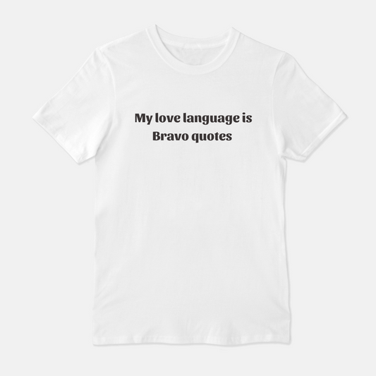 Bravo Love Language Unisex Shirt (White & Gray)