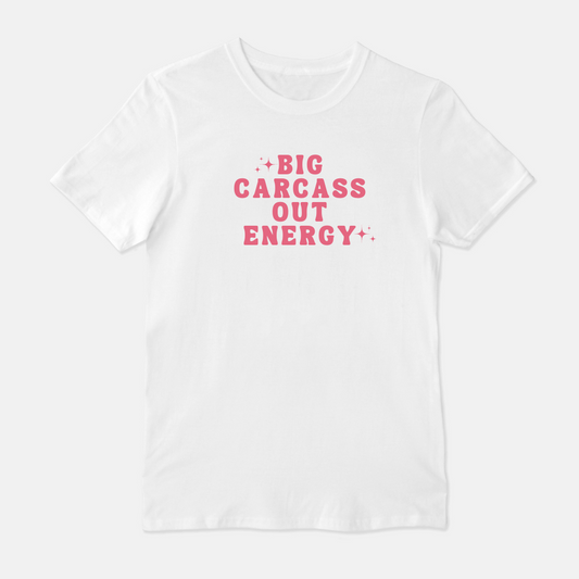 Big Carcass Out Energy Shirt (Pink & White)