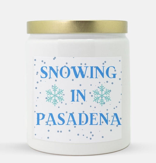 Snowing In Pasadena Candle